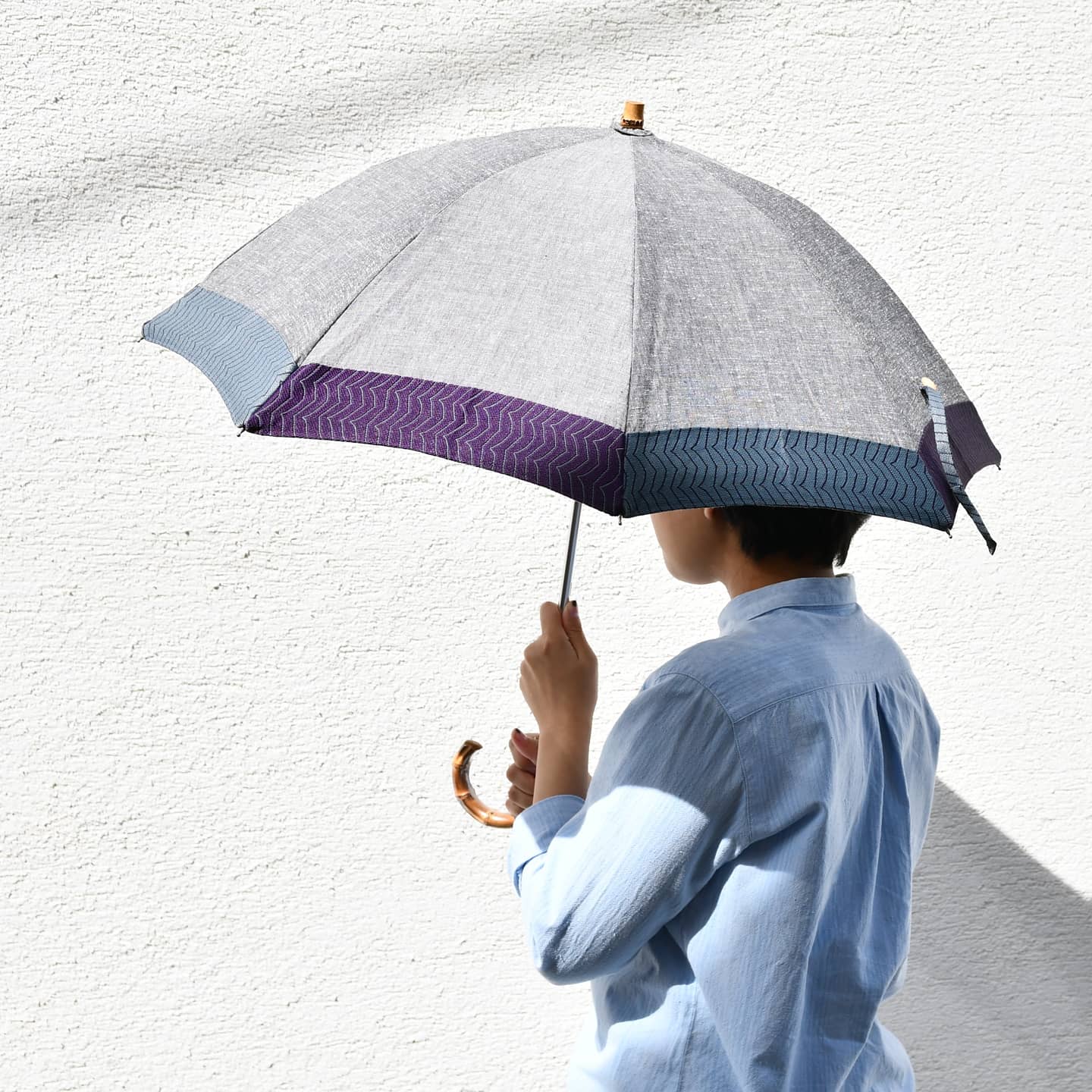 遠州綿紬 日傘 一本 - ファッション雑貨