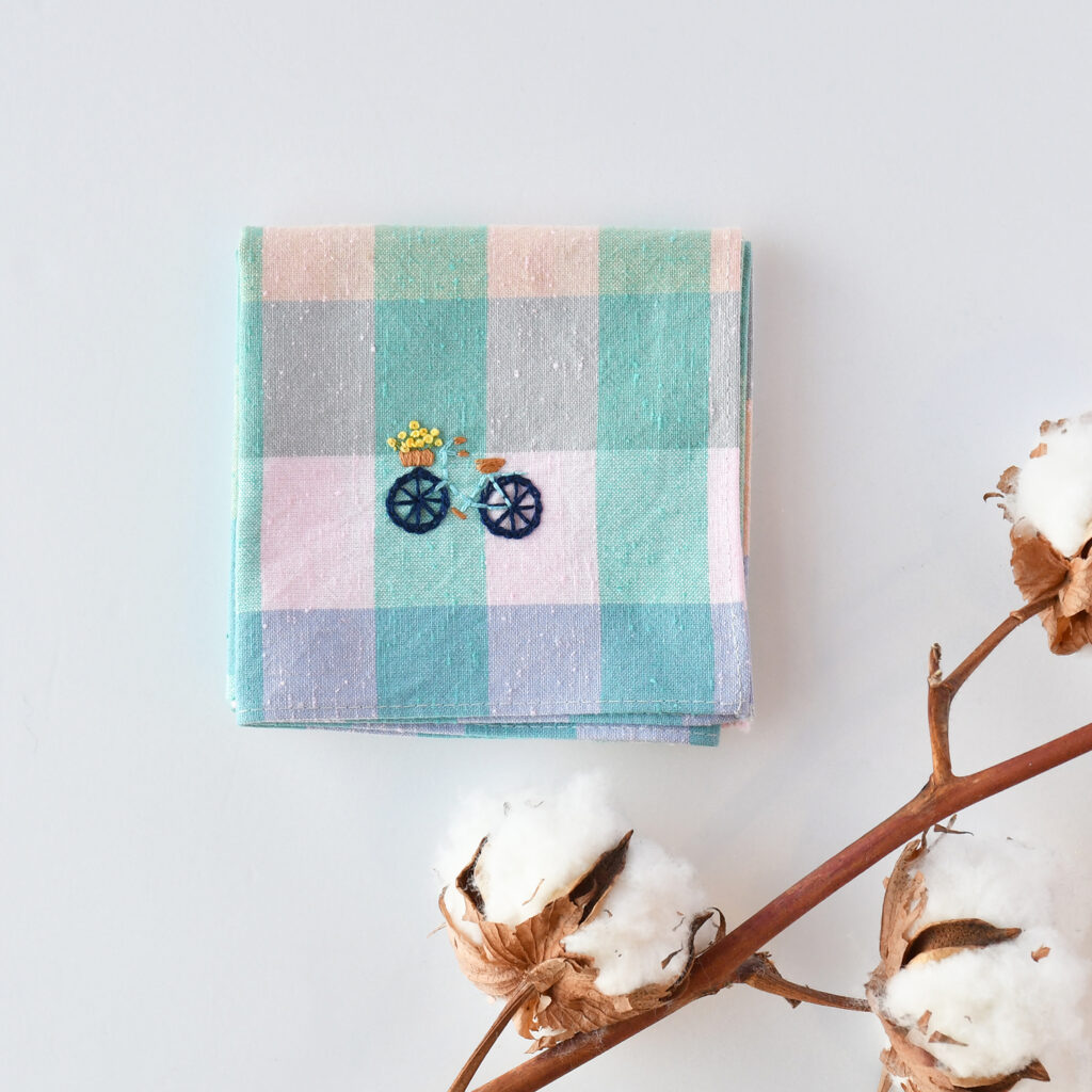 刺繍ハンカチ